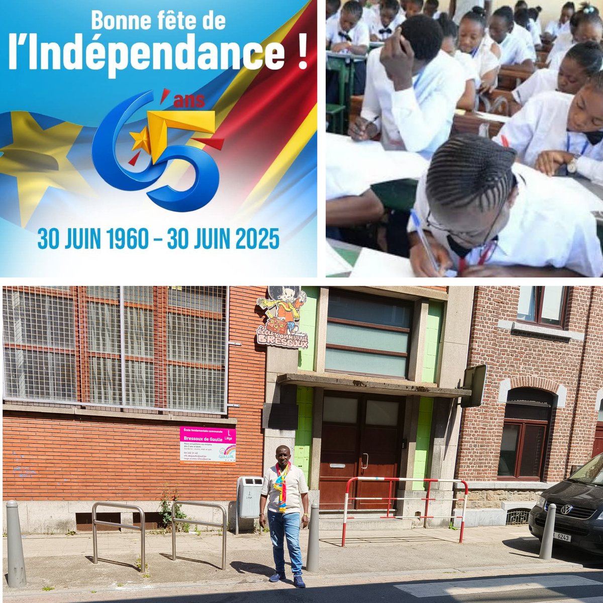 « L'éducation est l'arme la plus puissante que l'on puisse utiliser pour changer le monde » – Nelson Mandela_

Joyeuse fête #IndependanceRDC à tous les congolais et congolaises.
De passage à mon ancienne école primaire (École communale de Bressoux / Liège) je souhaite bonne