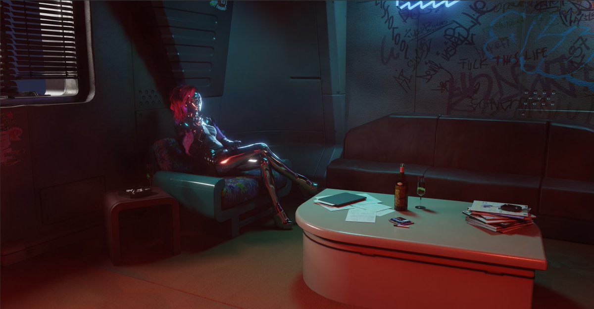 [WIP] No-Tell Motel - "Violence" gig scene / Blender (Cycles)

#cyberpunk2077 #cyberpunk #blender #cycles #scene #environment #3d #wolvenkit #cdpr #game #assets #fanart #map