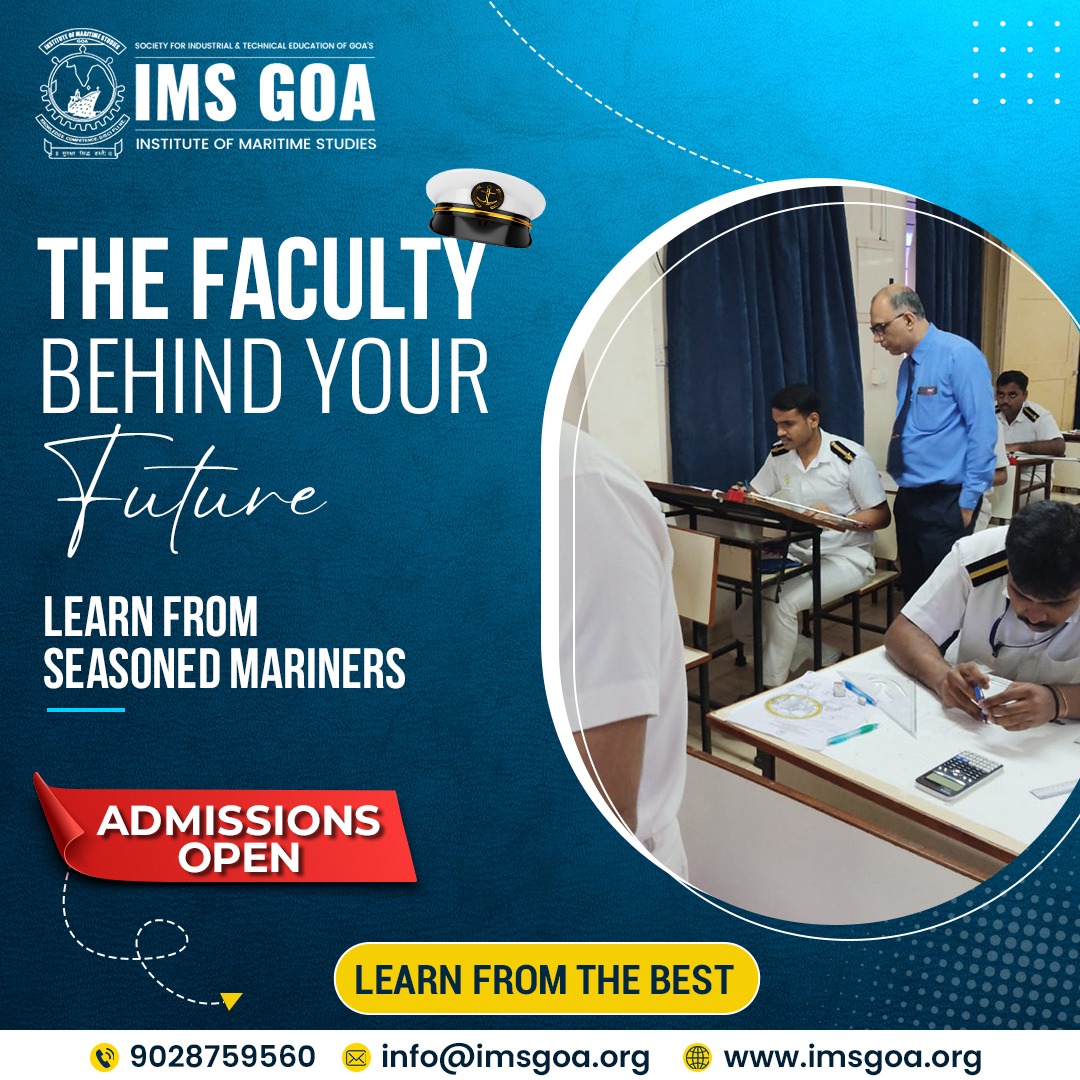 IMS_Goa's tweet image. 📚 The Faculty Behind Your Future 🌊
At IMS Goa, our experienced mariners turn classrooms into launchpads. Learn from the best in the industry and set sail toward a successful maritime career.🚢 Admissions Now Open – Secure your spot today! #IMSGoa #MaritimeEducation