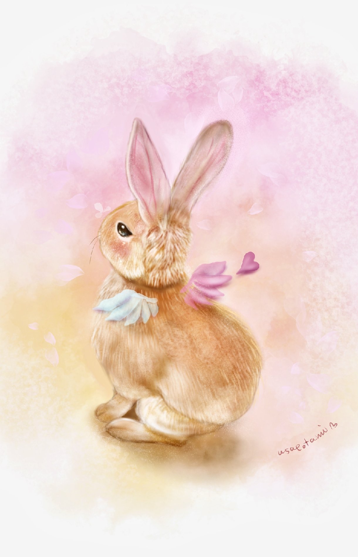 サ*ウ様 「re: rabbit」 油絵　うさぎ サ*ウ様 「re: rabbit」 油絵 うさぎ