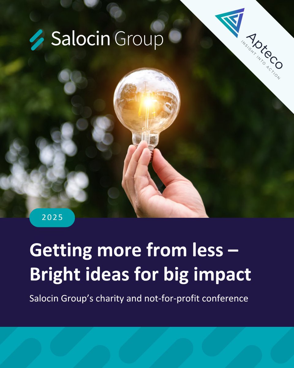 Apteco (@apteco) on Twitter photo We are proud to support Apteco premium partner, <a href="/salocingroup/">Salocin Group</a> at their charity and not-for-profit conference! ๐ข
Join us on Tuesday 15 July at the WWF UK Living Planet Centre in Woking for a powerful day of insights, expert speakers and practical strategies to help charities We are proud to support Apteco premium partner, <a href="/salocingroup/">Salocin Group</a> at their charity and not-for-profit conference! ๐ข
Join us on Tuesday 15 July at the WWF UK Living Planet Centre in Woking for a powerful day of insights, expert speakers and practical strategies to help charities
