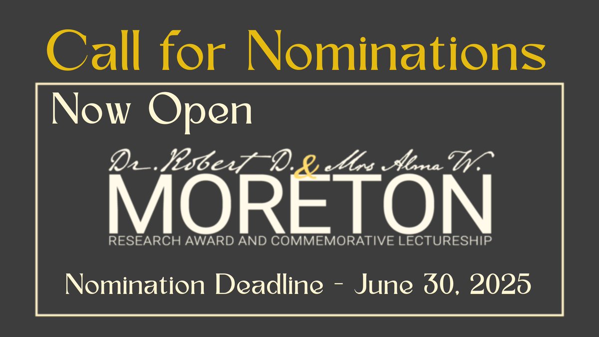 Submission deadline is TODAY - June 30, 2025! SMA is accepting nominations for the 2025 Moreton Original Research Award and Commemorative Lectureship. Visit hubs.ly/Q03tQJ7V0 for more details and to submit your nomination.