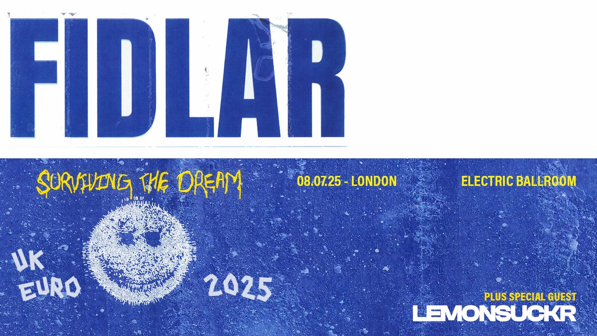 📣Show Update - Support Announcement📣
LEMONSUCKR will be joining <a href="/FIDLAR/">FIDLAR</a> on their upcoming show next Tue, 8th of July!

Grab your tickets via the link below:
electricballroom.seetickets.com/event/fidlar/t…