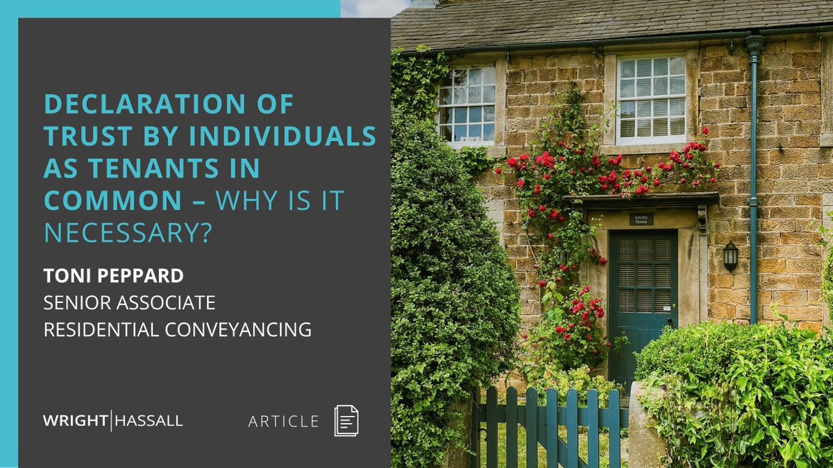 Buying a property with someone else? Make sure you're protected! If you're purchasing as tenants in common, a Declaration of Trust is essential. 

Find out more: buff.ly/7fZ3UM6

#EveryClientAnAdvocate #PropertyLaw #DeclarationOfTrust #TenantsInCommon #PropertyOwnership