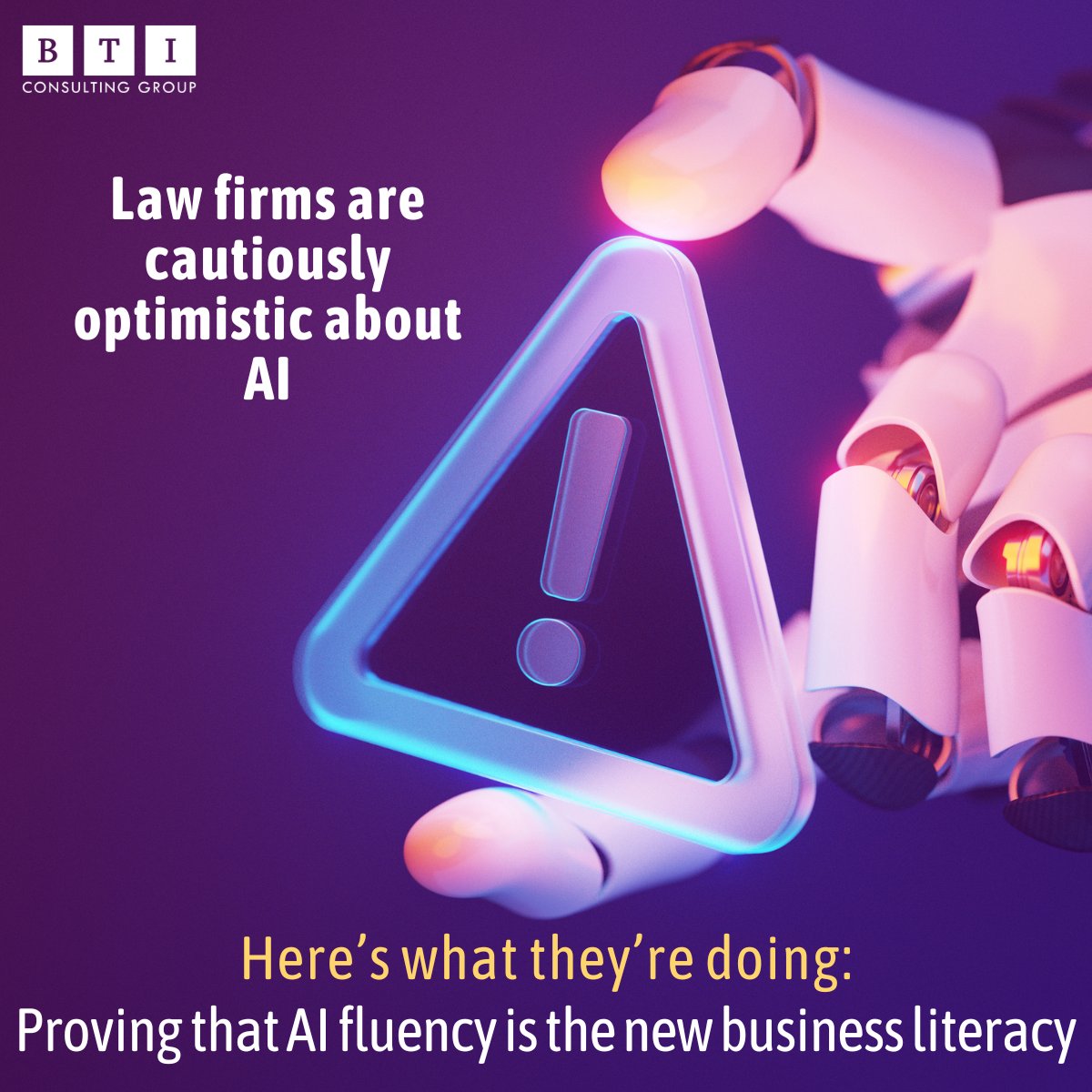 In Big Law, cautious adoption of AI is downright aggressive innovation. Here’s what the more optimistic firms are doing: Proving that AI fluency is the new business literacy bticonsulting.com/themadclientis… #TheMADClientist