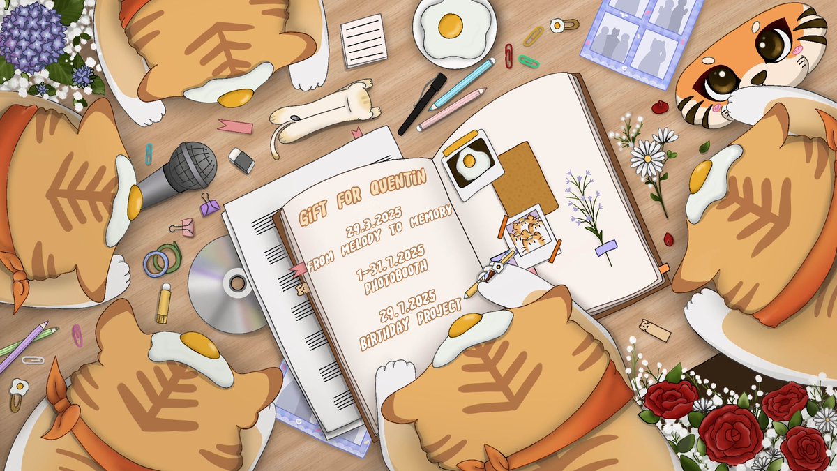 BualoinamkatiQT's tweet image. Schedule a gift for Quentin ❤️🐅🧭
🗓️🖊️
29.3.2025 - From Melody To Memory ✅
1-31.7.2025 - Photobooth 🔜
29.7.2025 - Birthday Project 🔜
*┈┈┈┈*┈┈┈┈*┈┈┈┈
art by @VARUDRUI
#AlwaysyourQuentail #บัวลอยน้ำกะทิจ้า