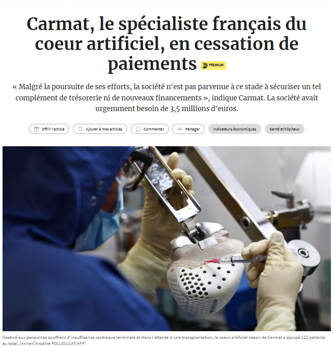 Subventions, subventions, liquidation. C'est Nicolas qui paye.

2009  : 33 millions de subventions BPI
2009 : 1,5 millions Conseil général des Yvelines
2010-2011 : 4 millions BPI
2021 : 1,4 miilions CAP23
2023 : 13,2 millions Plan France 2030
2022 : 17,5 millions EIC Accelerator