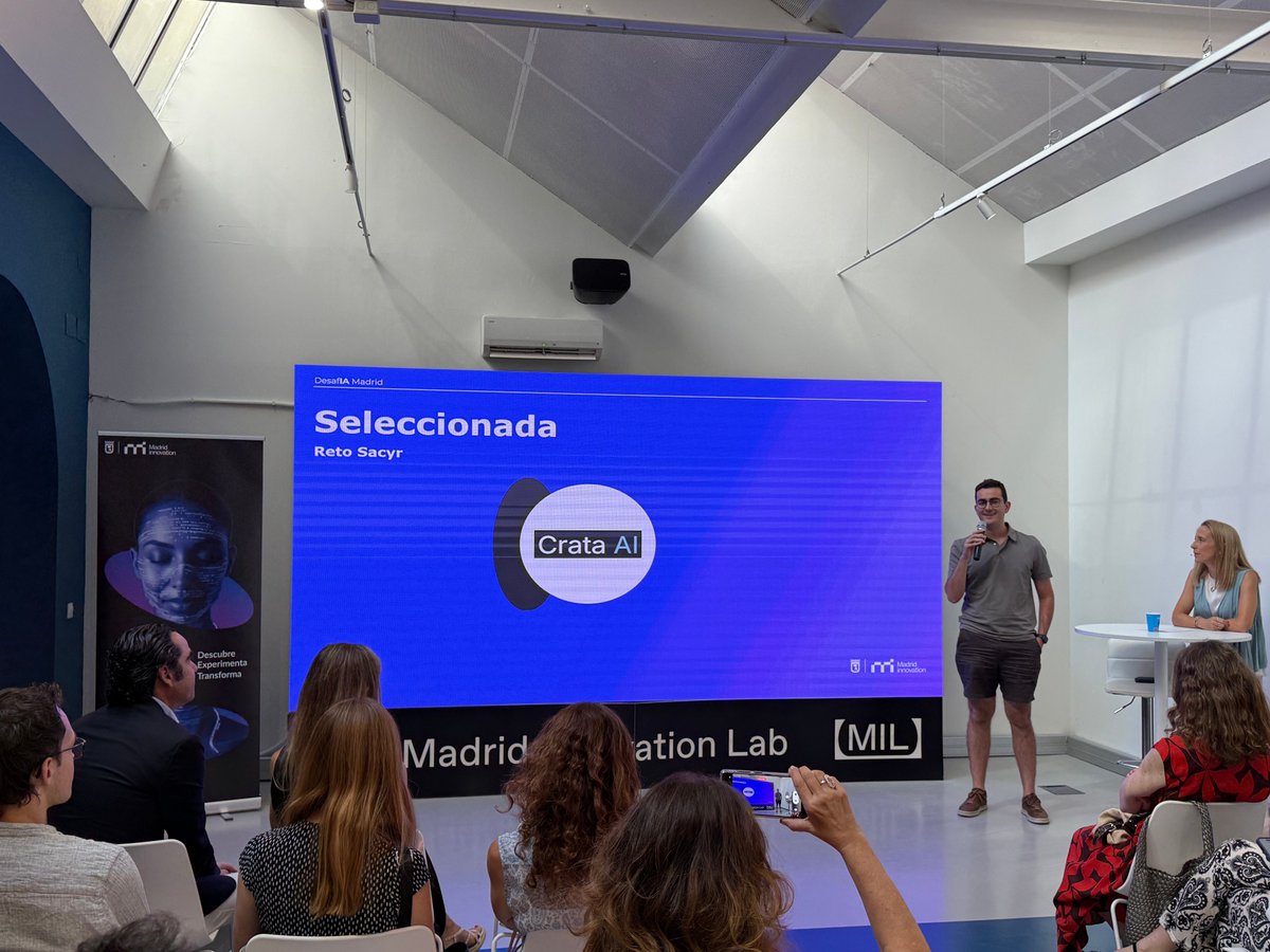 Crata AI dio con la solución al reto 6 de #DesafIAMadrid planteado desde @Sacyr.

Gracias a su innovación damos un paso hacia la construcción que se adapta a la realidad, no la que reacciona tarde.