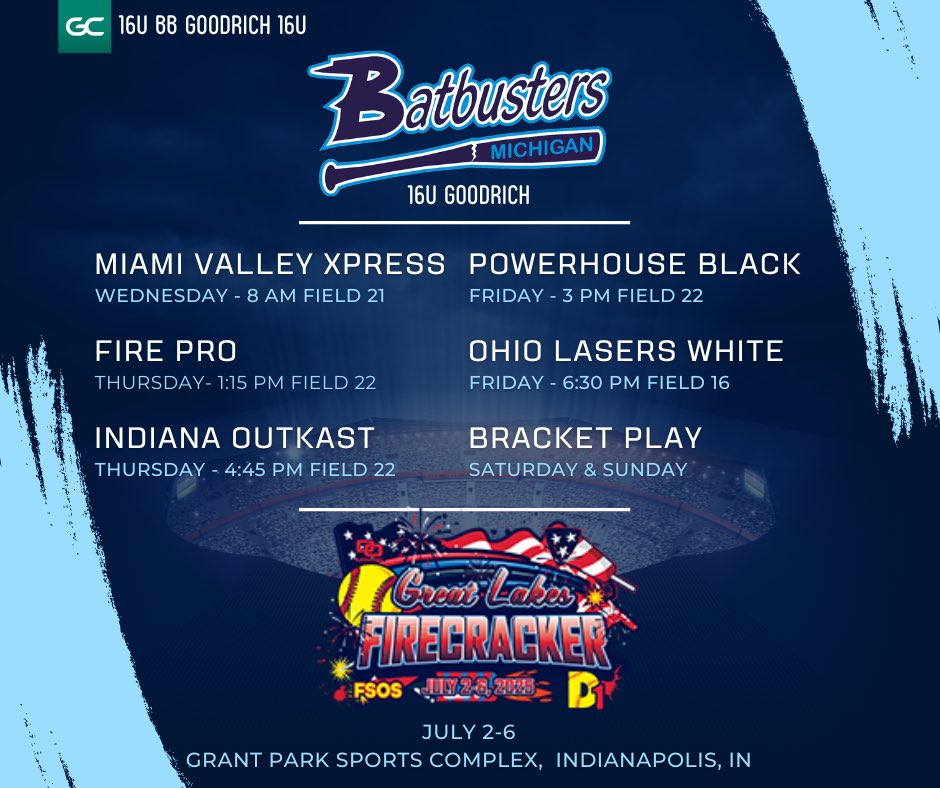 We are excited to get back on the field and compete after a few days off. Come check out this talented group of athletes.