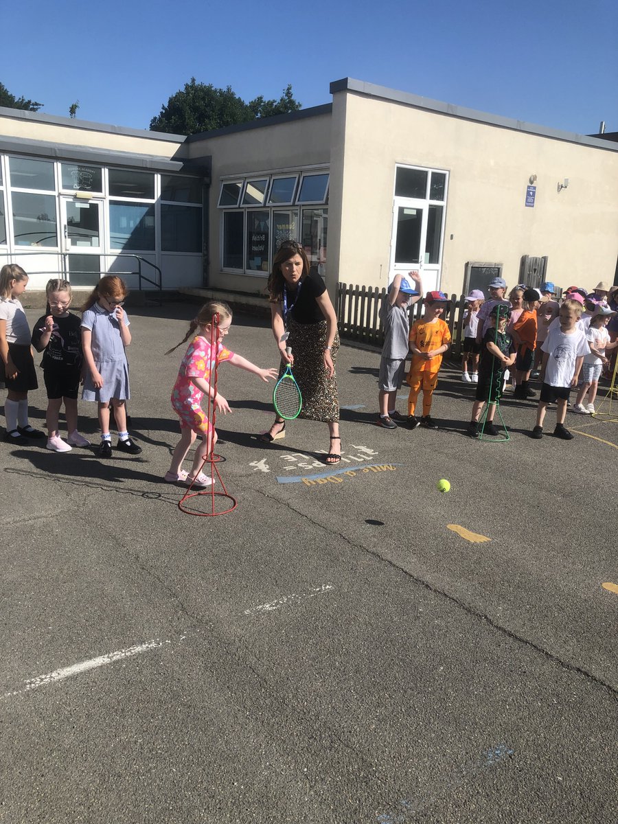 It's Sports Week at Rowena!  The Children in Reception are off to a great start with their sports week, today. They loved working as a team to see who could collect and return the tennis ball the quickest. #SportsWeek2025 #RowenaGames