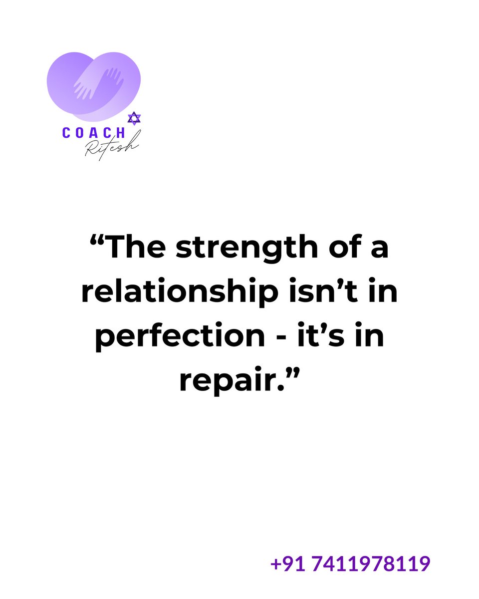 RiteshB_coach's tweet image. The real strength of any relationship lies in the courage to repair - not in the illusion of perfection.

Who in your life deserves a second try at deeper understanding, not just closure?

Share it with or tag someone you value.
#RelationshipWisdom #EmotionalGrowth #CoachRitesh