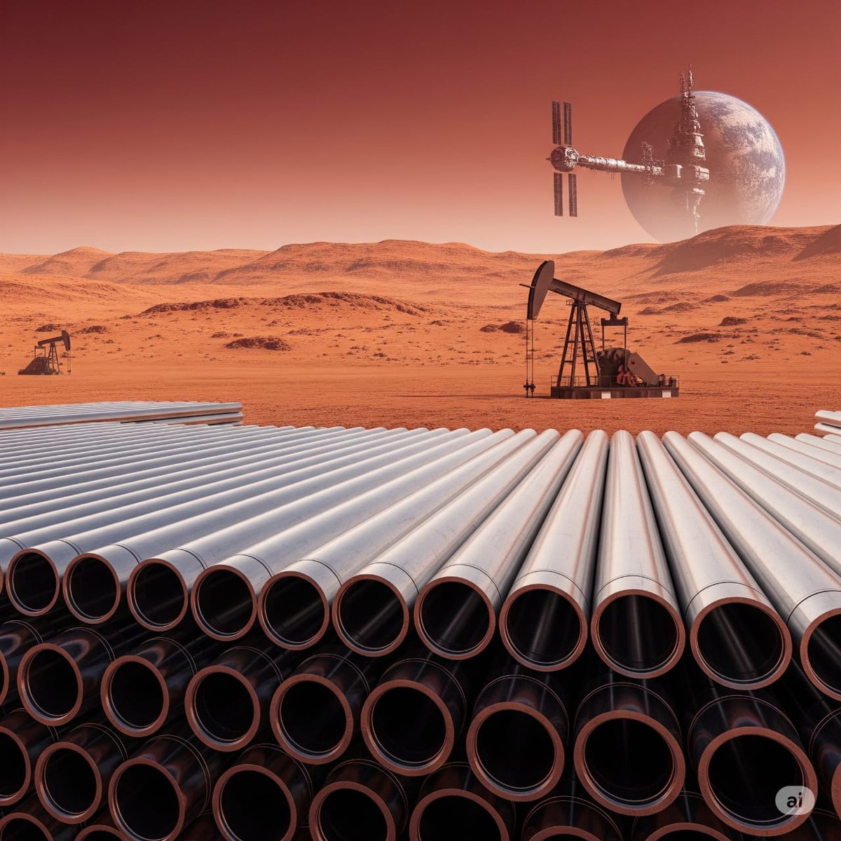 AMRENsingh's tweet image. Come 2075 and Woodlands Tubulars is ready to deliver OCTG pipes to Mars, companies planning to engage in exploratory activities on Mars may contact us. Our metallurgists are working on providing the right material for these pipes. #pipesonmars #octg #explorationonmars @elonmusk