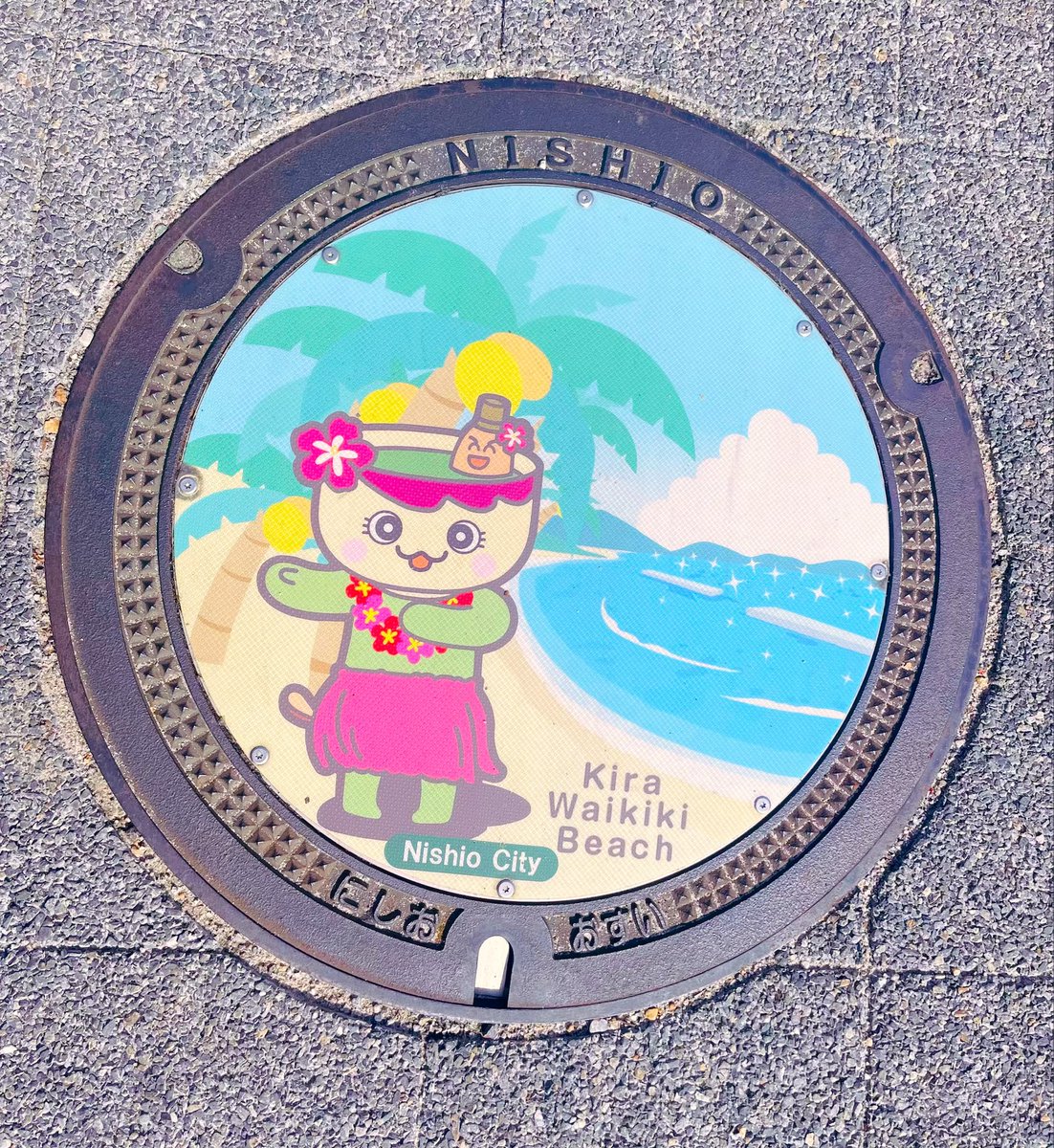 「西尾観光〜!!!! 西尾駅から西尾城へ行く通りに 抹茶キャラ"まーちゃ"と西尾城」|ねこデコ🍊nekodekoのイラスト
