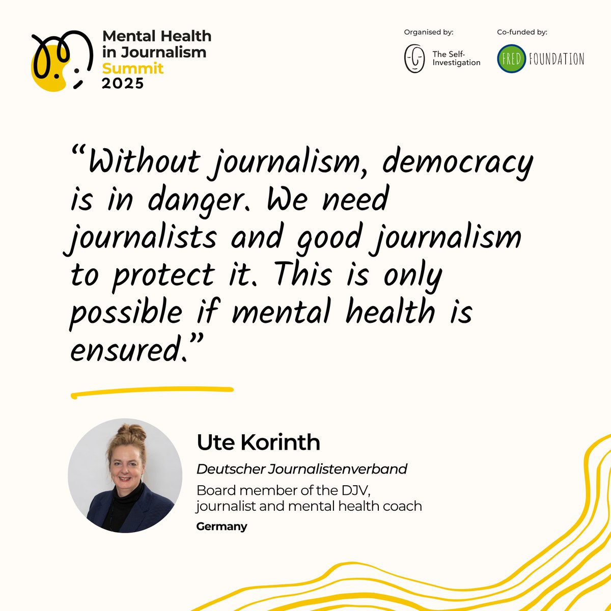selfinvestigate's tweet image. 🧠 “Without journalism, democracy is in danger.”
— @ruhrpottagentin, at the #MHJS24

Join us again this year to keep the conversation going and the community growing 🔗 theselfinvestigation.com/summit/

#MHJS25