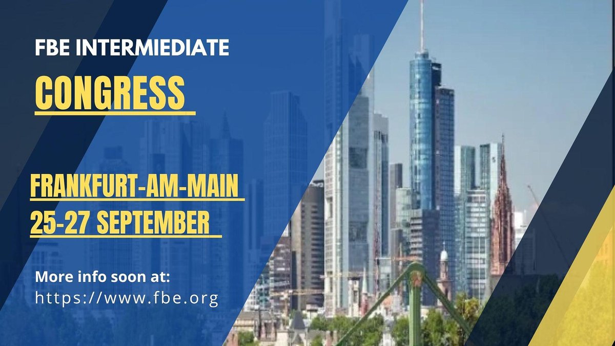 ✨ FBE Intermediate Congress — Frankfurt, 25–27 September 2025 ✨

The Federation of European Bars (FBE) is honoured to invite representatives of its member Bars from across Europe to the upcoming Intermediate Congress in Frankfurt.