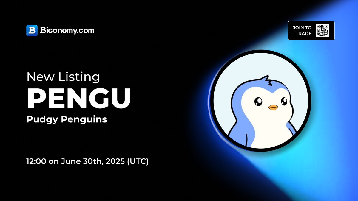 🚀NEW LISTING $PENGU https://t.co/egaqT82qcZ will list @pudgypenguins and  open the #PENGU/ #USDT trading pair at 12:00 on June 30th, 2025 (UTC)🔥  About #PudgyPenguins： PENGU is a meme coin officially launched by Pudgy