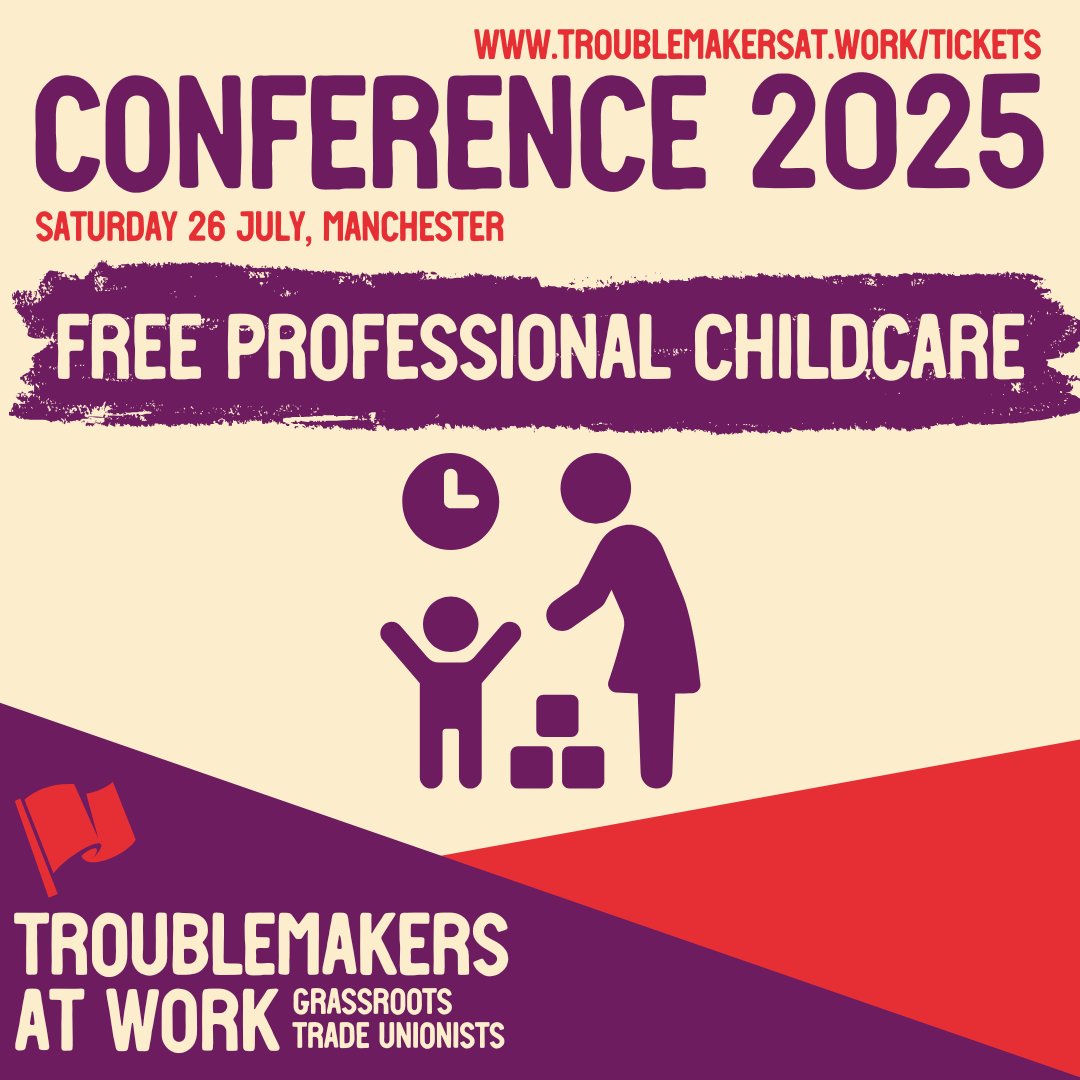 Troublem8kers's tweet image. Our conference is accessible for those who need childcare on the day.
We still have plenty of spaces! Please fill out a booking form by Thu, 3 July.
HOW TO BOOK:
1. Download and fill out the form: troublemakersat.work/financial
2. Send it to: financialsupport@troublemakersat.work