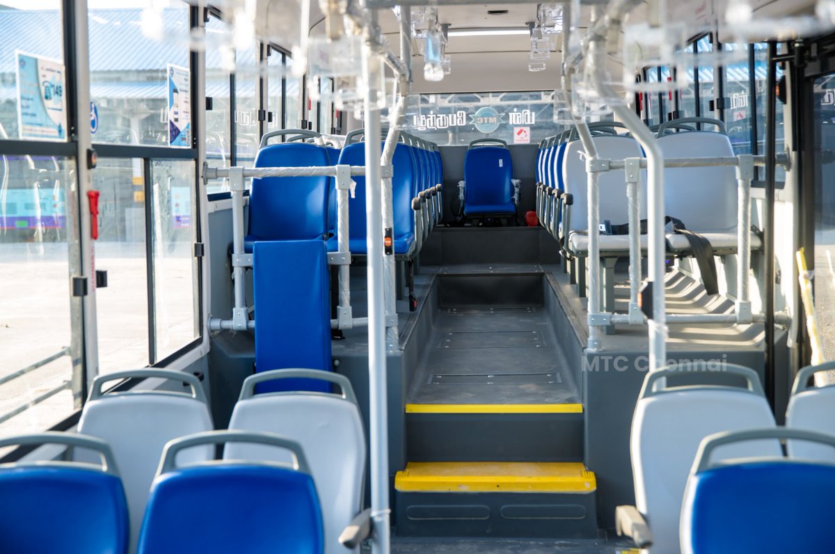 MTC Chennai proudly introduces the new electric bus, advancing towards a pollution-free Chennai. Here are some exclusive pictures of the electric bus. (1/2)
#MTCChennai | #MTC4Chennai | #ChennaiBus | #MTCBus | #Chennai | #NammaChennai | #NammaBus | #ElectricBus