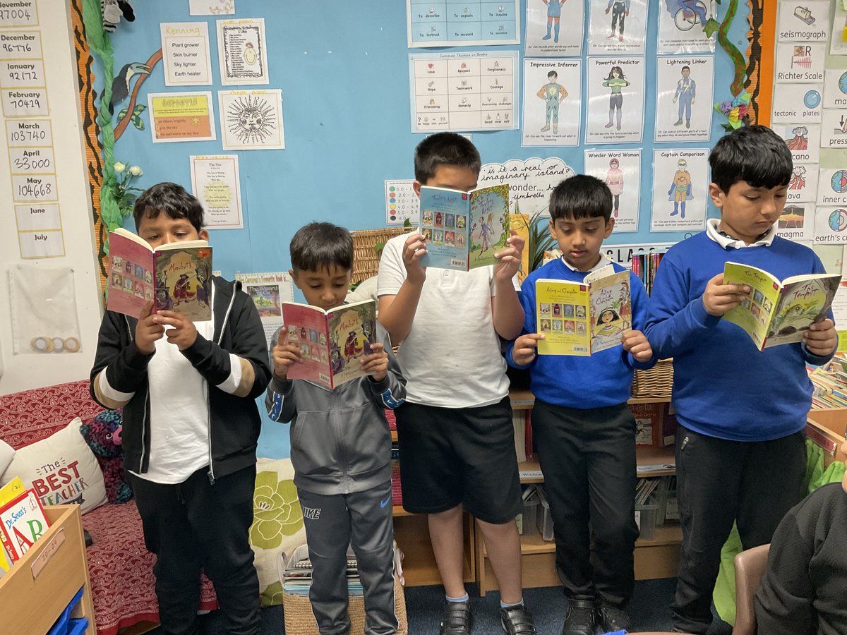 Class 7 boys are obsessed with Shakespeare at the moment. They are reading books together and discussing what they read. Such super star readers. #ReadAchieveSucceed