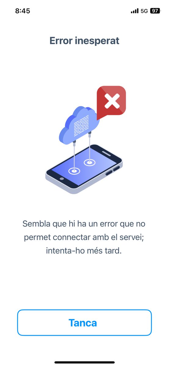 Harlock_tw's tweet photo. @T_mobilitat no funciona la app en la que tengo la tarjeta en el móvil para viajar, da error. Que solución aportáis en estos casos? https://t.co/SalFjKabFT
