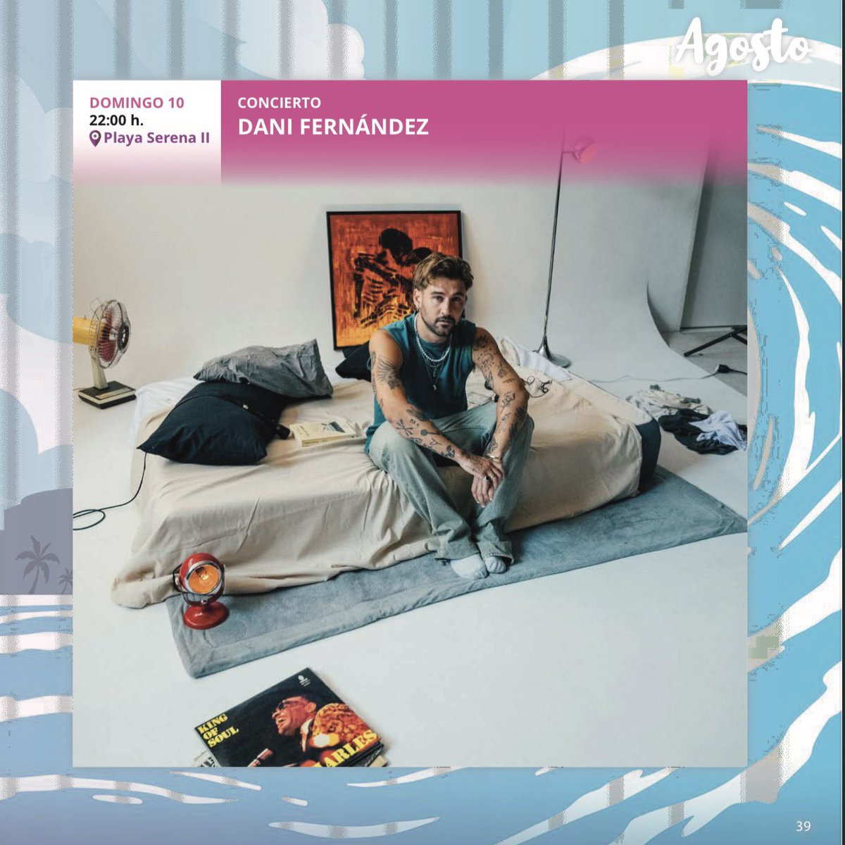 ¡Notición! 🗞️
Para hacer más ameno el lunes…👀

<a href="/DaniFdez/">Dani Fernández D.</a> forma parte del ciclo de conciertos “A pie de calle” y actuará el día 10 de agosto en la Playa Serena II de Roquetas de Mar 🥳

🕘 22:00H
🎟️ Gratuito