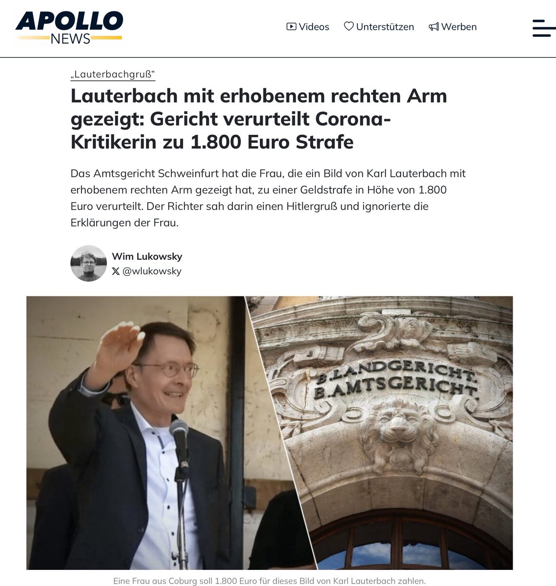 Darf ich vorstellen?

Das ist der Rechtsstaat, den wir mit unserem Leben verteidigen sollen.

apollo-news.net/lauterbach-mit…