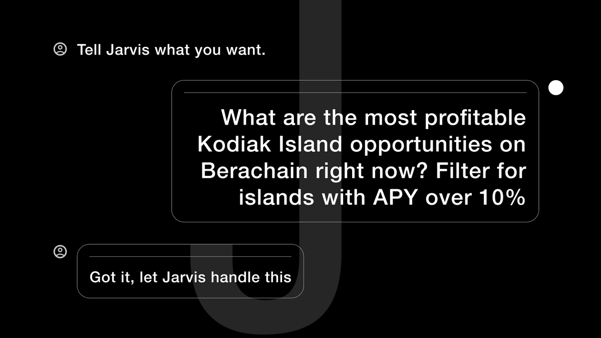 JarvisCryptoAI's tweet photo. Don’t trust us? Try Jarvis yourself.
Get profitable #Kodak Island opportunities on Berachain #APYs, filtered and delivered in seconds.
Ask Jarvis now: https://t.co/UsS88c0A0B
#Defi #JarvisAI #kodiak #APY https://t.co/X8kO1qIkO4