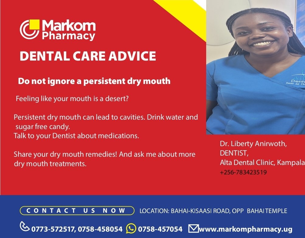 Here's why you should not ignore persistent dry mouth! #DentalCareTips #HealthTips #HealthLiteracy