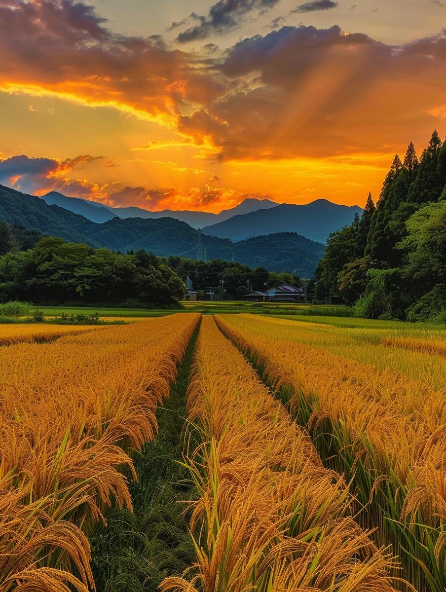 麦浪与晚霞共舞，快来收藏这份治愈的浪漫
#互关 #互赞