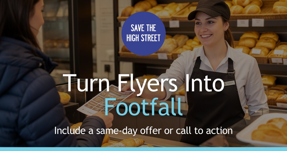 Not getting much from your flyers? Here’s one small tweak that can make a big difference:
Add a time-based offer – something like “Show this flyer for 10% off today only.” It gives people a reason to come in now, not later.