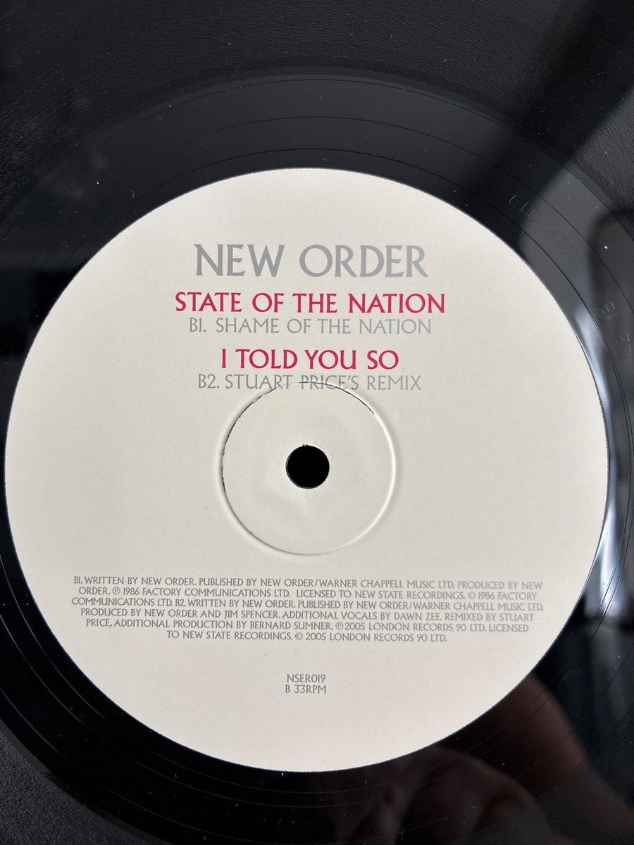 FactoryRecCol's tweet image. New Order 2006 mixes 12”vinyl Subculture,State of the nation,I told you so NSER019 #neworder @neworder #londonrecords