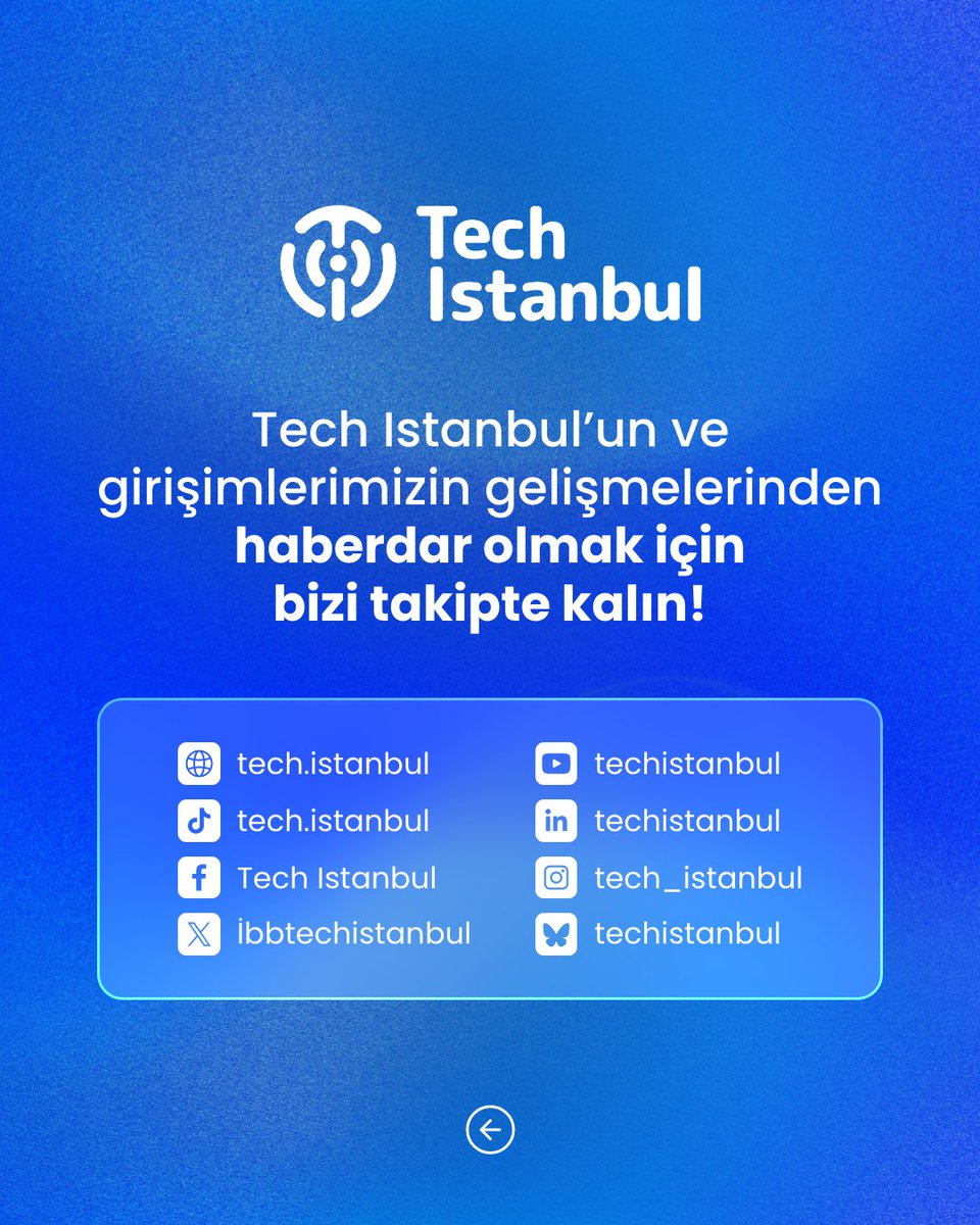 ibbtechistanbul's tweet image. Girişimleri arasına katılmak için tech.istanbul web adresimizi ziyaret edin. Bizi takipte kalmayı unutmayın!

#TechIstanbul #GirişimciliğinBuluşmaNoktası #girişimcilik #teknoloji #inovasyon