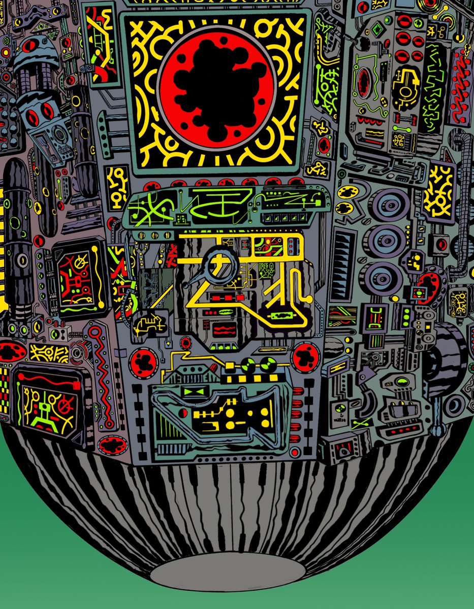 i heard u degens like colors, in B/W this has been one that got serious eyes on it, as i anticipated that it is a long term project for <a href="/BoredApeYC/">Bored Ape Yacht Club 🍌</a> and <a href="/ETHMENOFFICIAL/">ETH-MEN</a> holders.
also FINALLY got back to photoshop. don't know how u can color with procreate. great for ink tho.