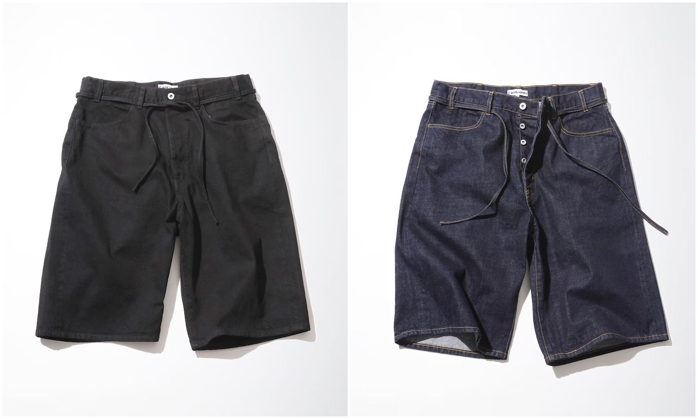 Cahlumn カウラム ストレートデニム ブラック L CAHLUMN（カウラム）の「CAHLUMN/カウラム Selvedge Denim Pant
