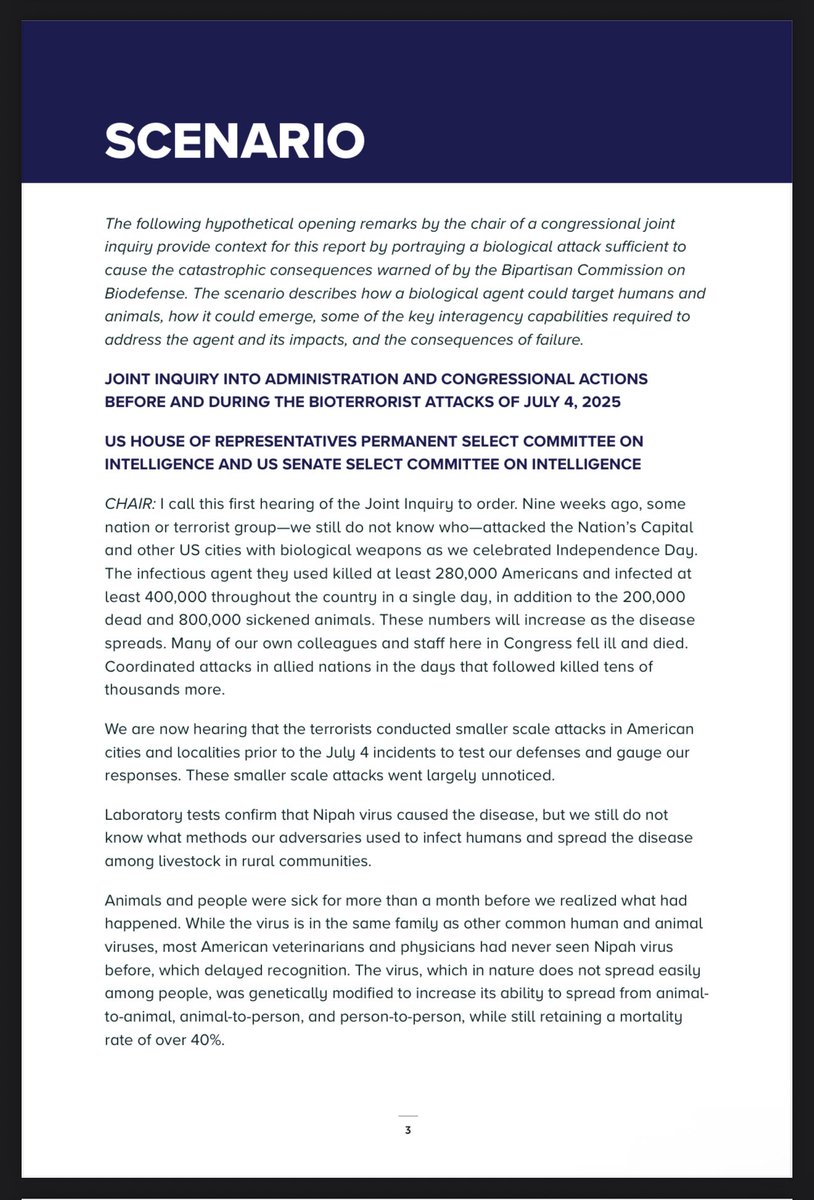 realjgnavarro's tweet image. ⚠️ FALSE FLAG ALERT ⚠️: Report suggests the same groups behind COVID-19 drills are preparing for a bioterrorism attack for JULY 4TH, 2025 aiming to blame China or Russia. ☣️🇨🇳🇷🇺
🔗: biodefensecommission.org/wp-content/upl…
Stay informed and vigilant. Spread the word!
#Bioterrorism #FalseFlag…