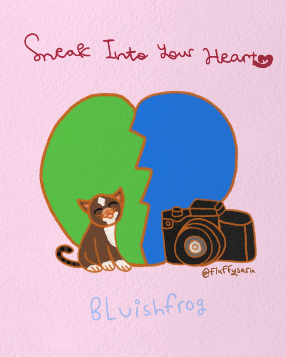 fluffysaru's tweet image. 1/3 Cover art for &quot;Sneak Into Your Heart&quot; 
Written by @TheBluishFrog
bluishfrog on tumblr 
Go read it, its so adorable 🥹
archiveofourown.org/works/66532291

#chbb25 #patchesfanart #dreamfanart #georgenotfoundfanart