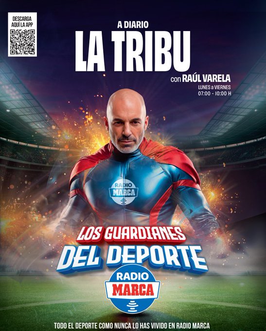 Radio MARCA (@radiomarca) on Twitter photo 🎺🎺GO!!! #LaTribu
👩🎓<a href="/mjhostalrich/">María José Hostalric</a>
👨🏻🎓<a href="/Amaro_DelArco/">Javier Amaro del Arc</a>
👨🎓<a href="/PipiEstrada1/">Pipi Estrada</a>
👨🏻🎓<a href="/jlianodesmarque/">Jorge Liaño</a>
👨🏻🎓Javi Tintó
👨🏻🎓 <a href="/Pepepasques/">José Luis Pasqués</a>
👨🏻🏫 <a href="/raulvarelar/">Raúl Varela</a>
…y CONTIGO, si usas el hashtag #latribu o mandas nota de audio al 628 26 90 92
📻 radiomarca.com 🎺🎺GO!!! #LaTribu
👩🎓<a href="/mjhostalrich/">María José Hostalric</a>
👨🏻🎓<a href="/Amaro_DelArco/">Javier Amaro del Arc</a>
👨🎓<a href="/PipiEstrada1/">Pipi Estrada</a>
👨🏻🎓<a href="/jlianodesmarque/">Jorge Liaño</a>
👨🏻🎓Javi Tintó
👨🏻🎓 <a href="/Pepepasques/">José Luis Pasqués</a>
👨🏻🏫 <a href="/raulvarelar/">Raúl Varela</a>
…y CONTIGO, si usas el hashtag #latribu o mandas nota de audio al 628 26 90 92
📻 radiomarca.com