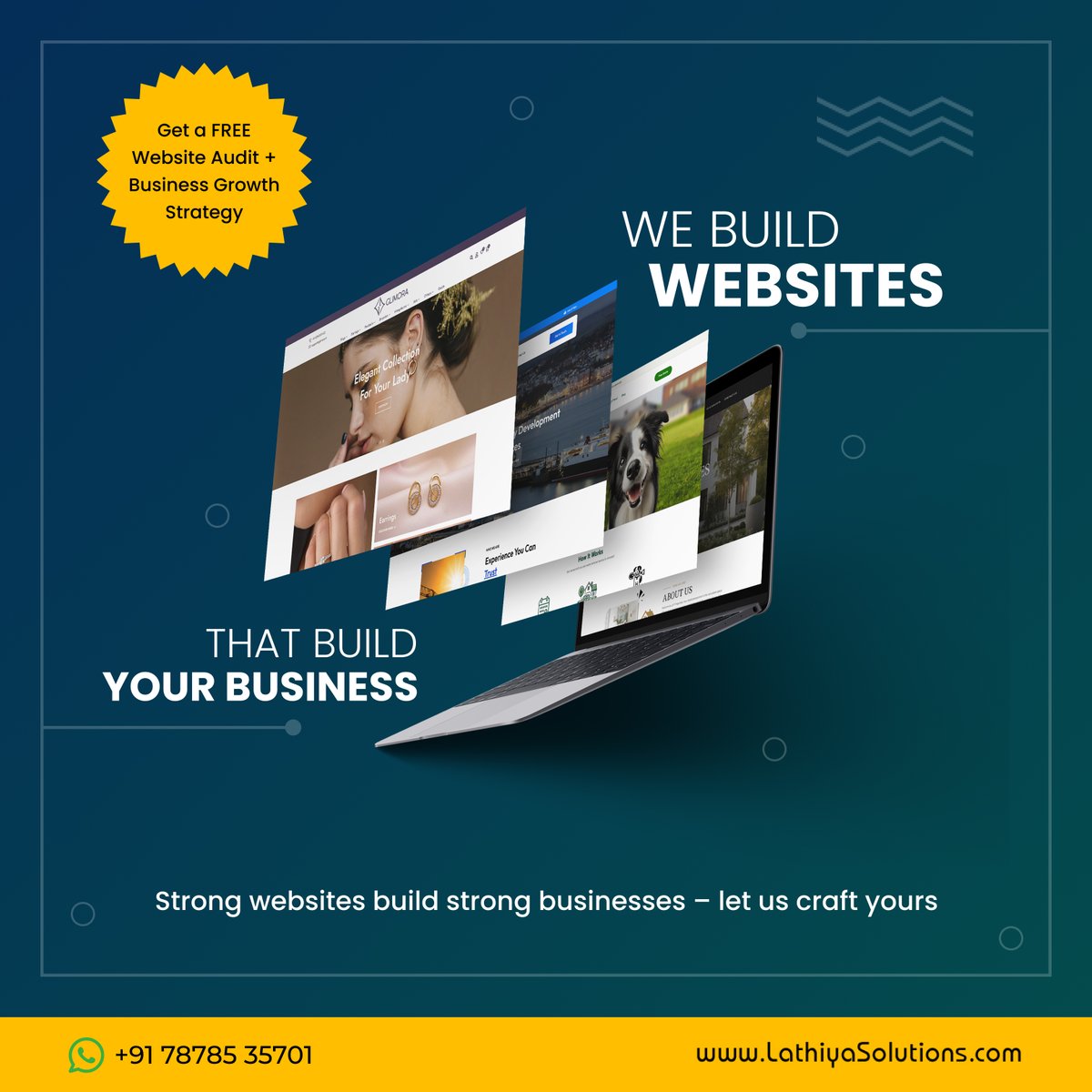 lathiyasolution's tweet image. 💼 We build websites that build your business.
Strong websites = Strong growth. 📈
✅ Web Design &amp;amp; Dev
✅ Growth Strategy
✅ FREE Audit &amp;amp; Strategy Session

🚀 Performance-driven | 🎨 Designed for growth
👉 lathiyasolutions.com
#WebDesign #LathiyaSolutions
