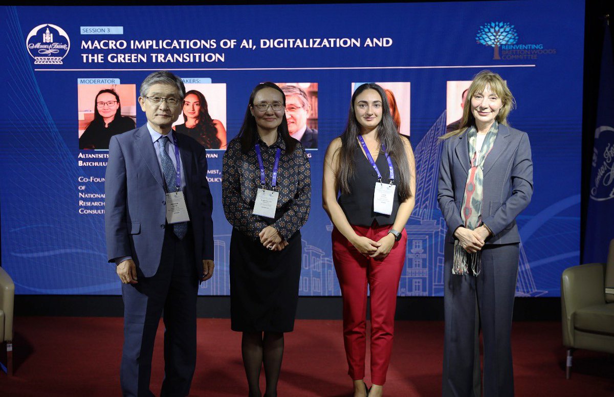 Matilda Dimovska (@matildadimovska) on Twitter photo It was wonderful to join <a href="/Mongolbank_mn/">Bank of Mongolia</a>'s discussion on the global economy, digitalization, & the green transition last week. For #Mongolia, human development must remain the compass. With future-fit governance, AI, & climate action, we can shape a greener, more inclusive path. It was wonderful to join <a href="/Mongolbank_mn/">Bank of Mongolia</a>'s discussion on the global economy, digitalization, & the green transition last week. For #Mongolia, human development must remain the compass. With future-fit governance, AI, & climate action, we can shape a greener, more inclusive path.