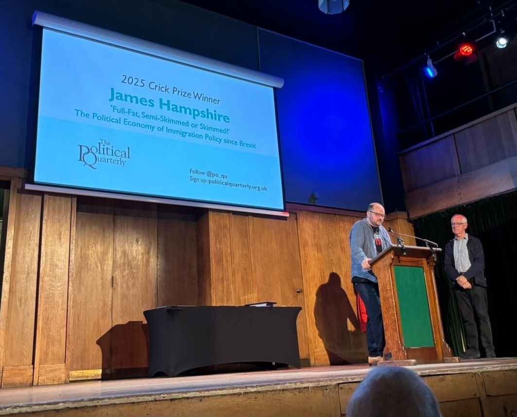 SussexPolitics's tweet photo. @j_a_hampshire, Prof in Politics, has been awarded the Bernard Crick Prize for #bestarticle published in journal, The Political Quarterly. The prize was awarded at the #Orwell prize ceremony on 25 June.
#AcademicTwitter #WINNER https://t.co/wgykCs6m4Z