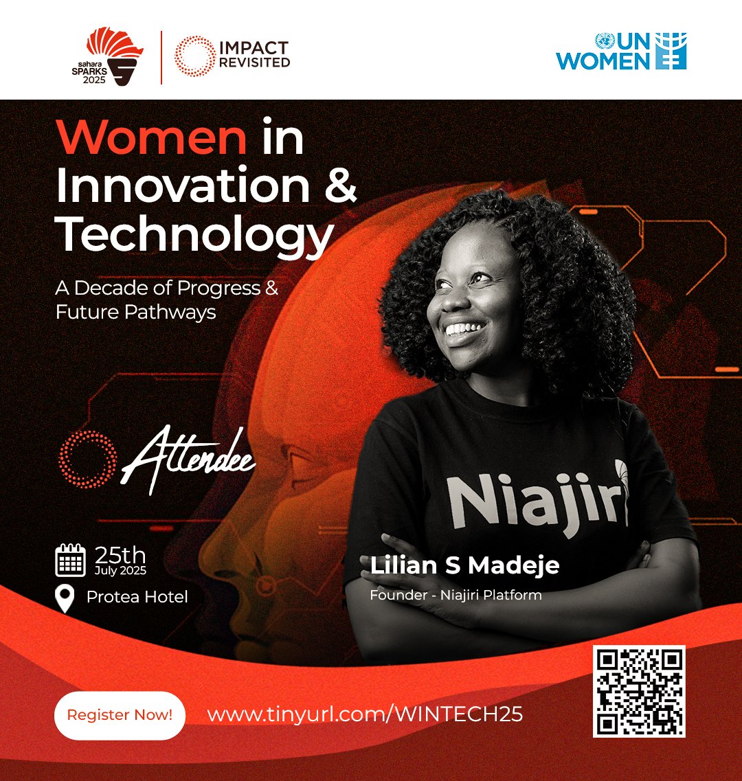 Excited to have Lillian, a powerhouse entrepreneur and founder of <a href="/niajiriplatform/">Niajiri Platform</a>, reshaping workforce development &amp; tech innovation in Africa at our upcoming event alongside other visionary women in innovation and tech
#SaharaSparks2025
#ImpactRevisited
