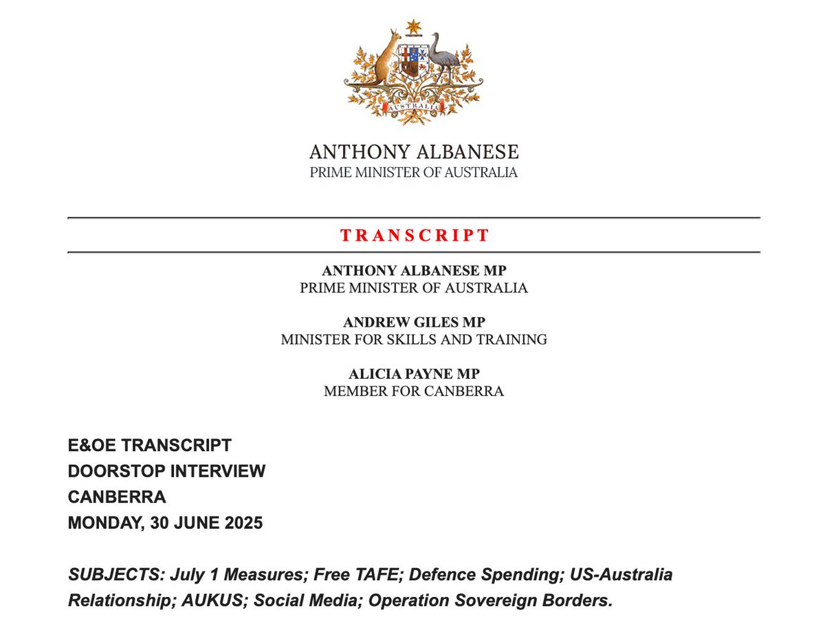 Australia's Albanese seems to recoil from anything national security, defence and foreign policy related. 

But like it or not, this is the trend for the past week of media appearances for both PM and his ministers.

Sooner or later Cabinet is going to have to confront this