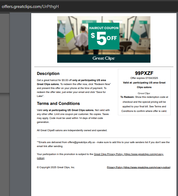 GreatClipsNov26's tweet photo. Latest Great Clips Coupons $8.99 OFF July 2025, Current Today $6.99 Great Clips Coupons 2025. https://t.co/eeNYx8J3lO
$7.99 Great Clips Coupon 2025. Great Clips $9.99 Off July 2025 #GreatClipsCoupons2025 #greatclipsjulycoupon #greatclipscouponjuly2025 https://t.co/f7oA3UThJD