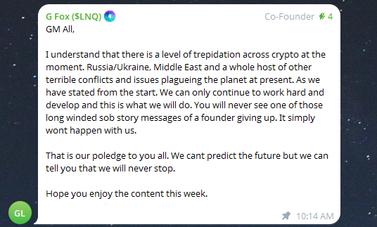 $LNQ’s on Day 6 to $1 path!
No setbacks, just bold steps forward.  
<a href="/linq_ai/">LinqAI</a> team's pledge: We Never Stop! 
The community’s energy is electric, and the signal’s crystal clear—upward we go! 🦾🚀