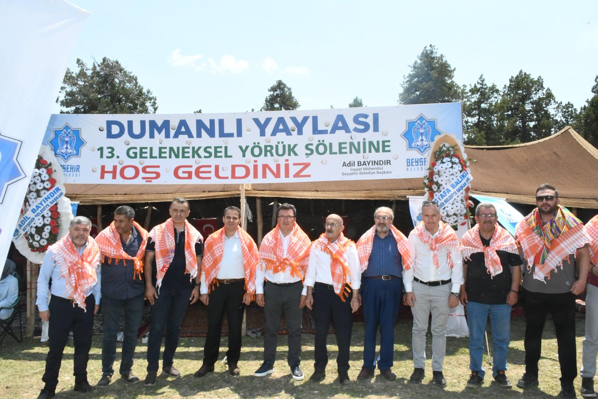 Kaymakamımız Sayın Mehmet Kemal AKPINAR, yörük kültürünü yaşatmak, birlik ve beraberlik duygusunu pekiştirmek amacıyla  28-29 Haziran 2025 tarihlerinde gerçekleştirilen ''13. Geleneksel Beyşehir Dumanlı Yaylası Dumanlı Yörük Şenlikleri'' programına katıldı.