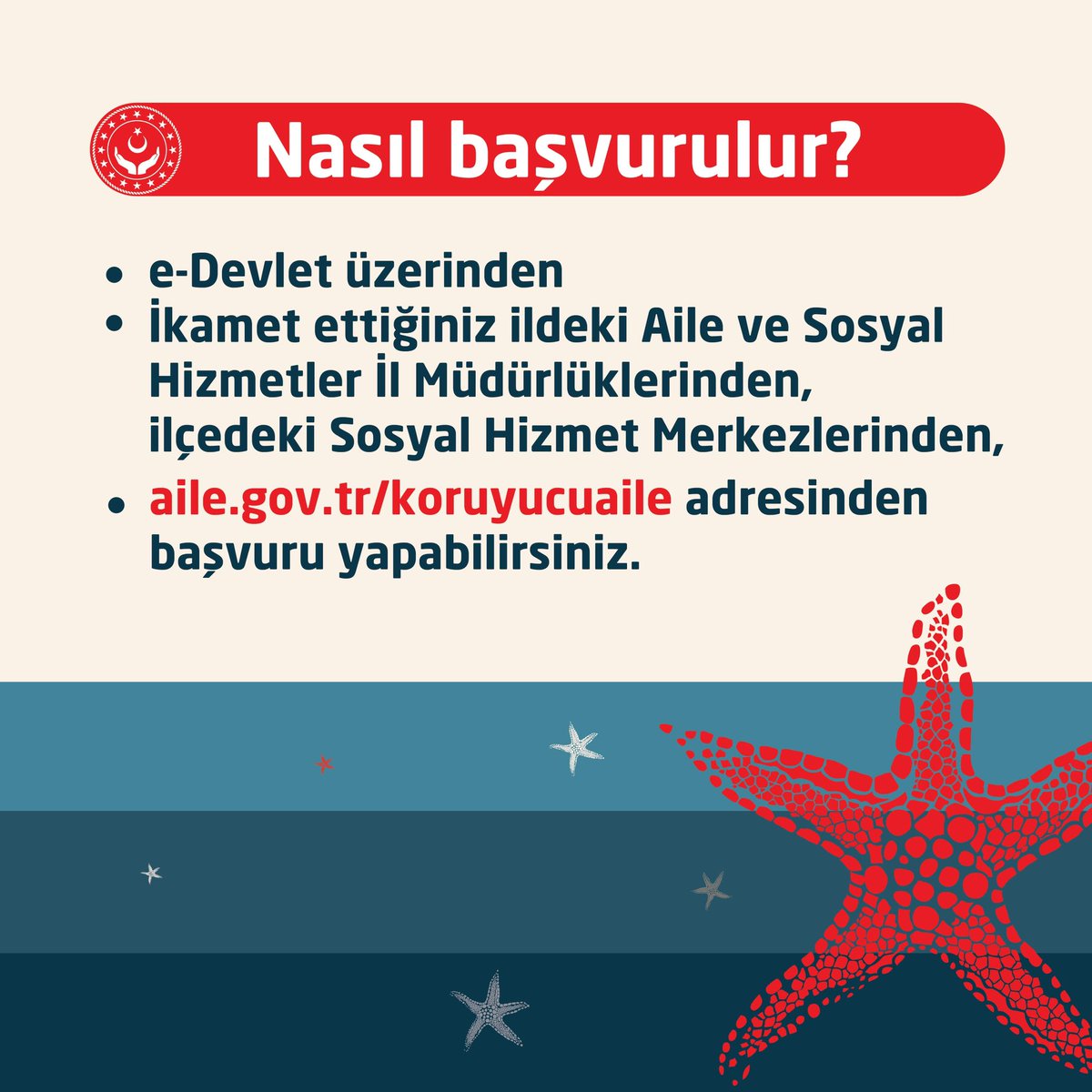 🧑‍🧑‍🧒‍🧒 Her çocuğun bir ailesi olmalı.

👧👦 Kısa ya da uzun süreli, koruyucu aile olmak, bir çocuğun hayatına sevgiyle dokunmaktır.

📋 Siz de koruyucu aile olmak için başvurun, bir çocuğa yuva olun: aile.gov.tr/koruyucuaile

#KoruyucuAilem #AileYılı