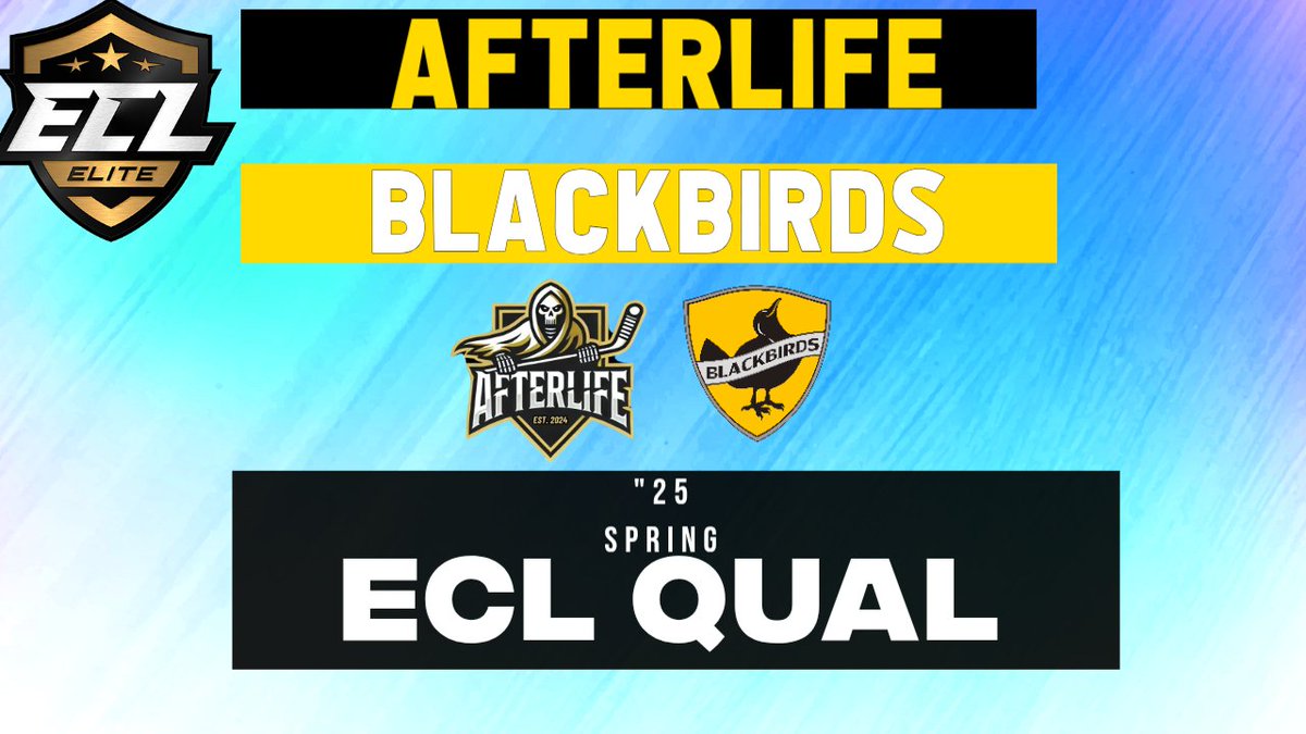 AfterlifeNHL (@afterlifenhl) on Twitter photo Itยดs officially Elite-qual week for us finally!๐
We learned a lesson after we sold hard in the semis, to not play a full series the same day.
๐: Elite spot
โ๏ธ: vs <a href="/BlackbirdsNHL/">BlackbirdsNHL</a>
๐: Wed & Thu
โฐ: 20:00 CET both days... not confirmed yet!
#ecl25spring Itยดs officially Elite-qual week for us finally!๐
We learned a lesson after we sold hard in the semis, to not play a full series the same day.
๐: Elite spot
โ๏ธ: vs <a href="/BlackbirdsNHL/">BlackbirdsNHL</a>
๐: Wed & Thu
โฐ: 20:00 CET both days... not confirmed yet!
#ecl25spring