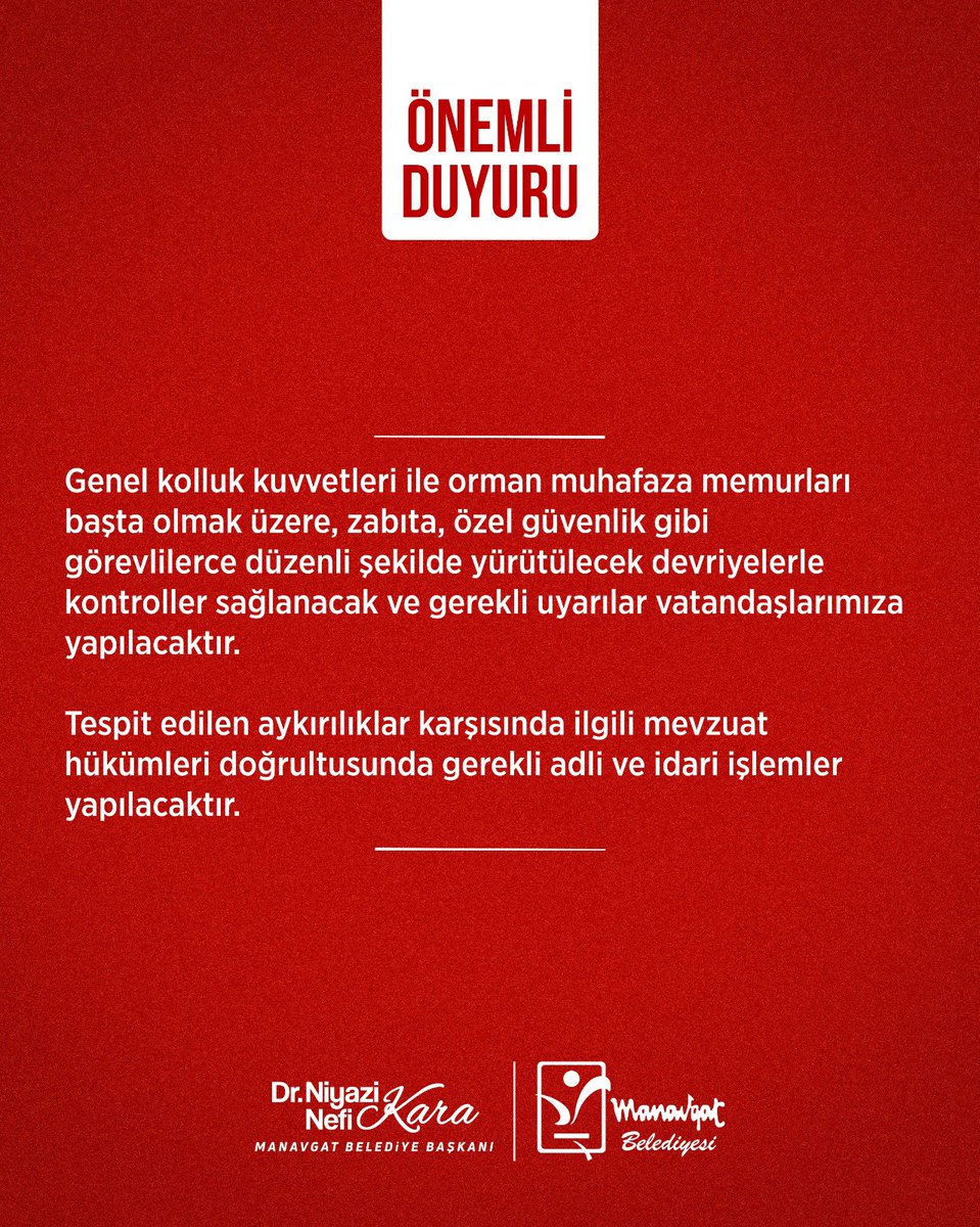 Başta İzmir’in Seferihisar ilçesi olmak üzere ülkemizin birçok farklı noktasında meydana gelen yangınlardan dolayı büyük bir üzüntü içerisindeyiz. Manavgat'ımızda 28 Temmuz 2021’de yaşadığımız büyük orman yangınının izlerini hâlâ yüreğimizde ve hafızalarımızda taşıyoruz.