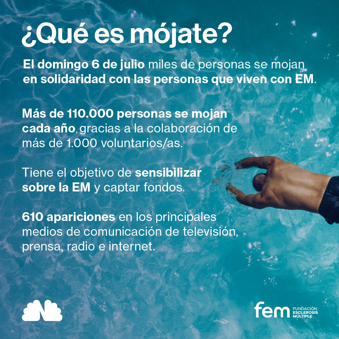 NeuroPro_ES (@neuropro_es) on Twitter photo El próximo 6 de julio 📆 celebramos la iniciativa #MójatePorLaEM junto a <a href="/esclerosiseme/">Esclerosis Múltiple</a> en la que más de 110.000 personas se mojan con el objetivo de sensibilizar sobre esta enfermedad y también para recaudar fondos para su investigación 💦
Descubre esta importante iniciativa y El próximo 6 de julio 📆 celebramos la iniciativa #MójatePorLaEM junto a <a href="/esclerosiseme/">Esclerosis Múltiple</a> en la que más de 110.000 personas se mojan con el objetivo de sensibilizar sobre esta enfermedad y también para recaudar fondos para su investigación 💦
Descubre esta importante iniciativa y