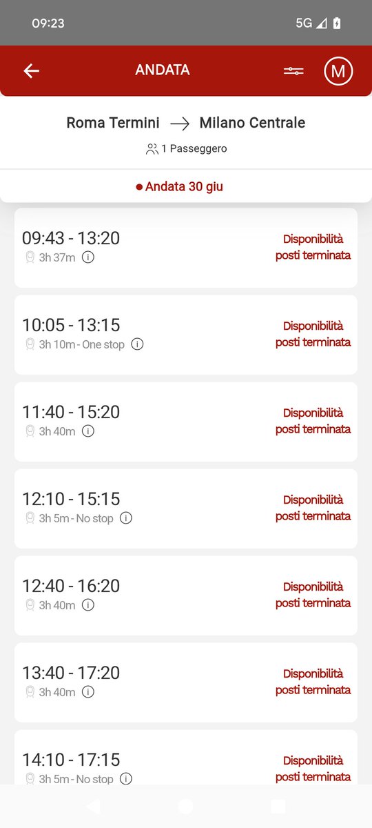 Massimo Zampini (@massimozampini) on Twitter photo Splendido servizio di <a href="/ItaloTreno/">Italo Treno</a> che alle 8.32 avverte che il treno Roma Milano delle 9.05 è addirittura cancellato. Magari prendo uno di quelli successivi e rimedio, no problem! Splendido servizio di <a href="/ItaloTreno/">Italo Treno</a> che alle 8.32 avverte che il treno Roma Milano delle 9.05 è addirittura cancellato. Magari prendo uno di quelli successivi e rimedio, no problem!